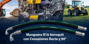 Manguera r16 aeroquit con conexiones recta y 90°: resistencia y alto rendimiento para aplicaciones industriales